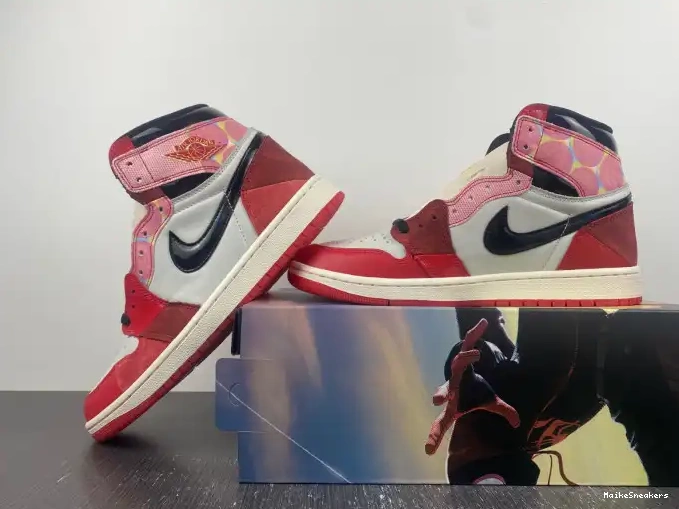 MaikeSneakers the High 1 OG Spider-Man Spider-Verse Jordan DV1748-601 Across 0402